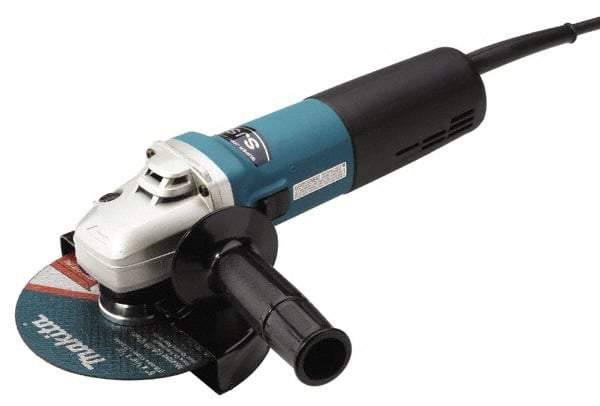 Makita - 6" Wheel Diam, 4,000 to 9,000 RPM, Corded Angle & Disc Grinder - 5/8-11 Spindle, 120 Volts, 12 Amps - Exact Industrial Supply