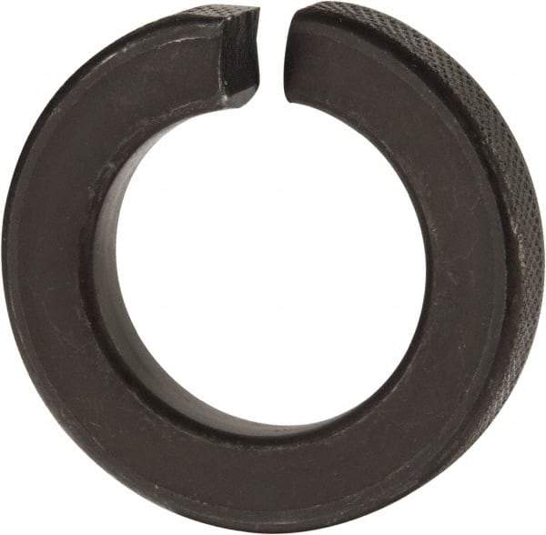 Value Collection - 1-1/4", 1.254" ID, 0.384" Thick Split Lock Washer - Grade 8 Spring Steel, Uncoated, 1.254" Min ID, 1.28" Max ID, 2.104" Max OD - Exact Industrial Supply