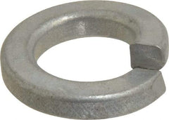 Value Collection - 1/2", 0.502" ID, 0.151" Thick Split Lock Washer - Grade 2 Spring Steel, Zinc-Plated Finish, 0.502" Min ID, 0.512" Max ID, 0.879" Max OD - Exact Industrial Supply