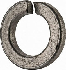 Value Collection - 9/16", 0.564" ID, 0.17" Thick Split Lock Washer - Grade 2 Spring Steel, Zinc-Plated Finish, 0.564" Min ID, 0.574" Max ID, 0.975" Max OD - Exact Industrial Supply