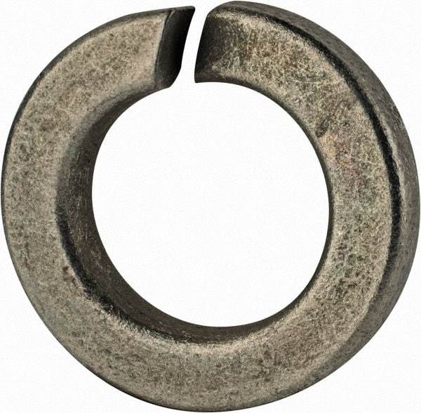 Value Collection - 7/8", 0.878" ID, 0.266" Thick Split Lock Washer - Grade 2 Spring Steel, Zinc-Plated Finish, 0.878" Min ID, 0.894" Max ID, 1.489" Max OD - Exact Industrial Supply