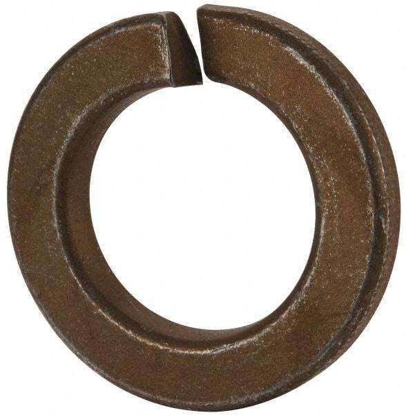 Value Collection - 7/8", 0.878" ID, 0.219" Thick Split Lock Washer - Grade 2 Spring Steel, Zinc Yellow Dichromate Finish, 0.878" Min ID, 0.894" Max ID, 1.459" Max OD - Exact Industrial Supply
