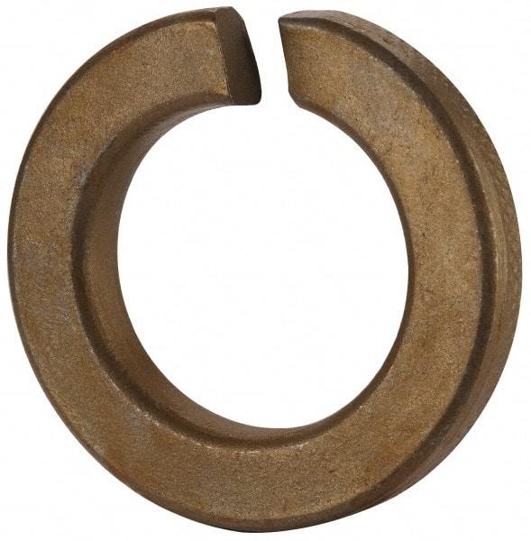 Value Collection - 1", 1.003" ID, 1/4" Thick Split Lock Washer - Grade 2 Spring Steel, Zinc Yellow Dichromate Finish, 1.003" Min ID, 1.024" Max ID, 1.656" Max OD - Exact Industrial Supply