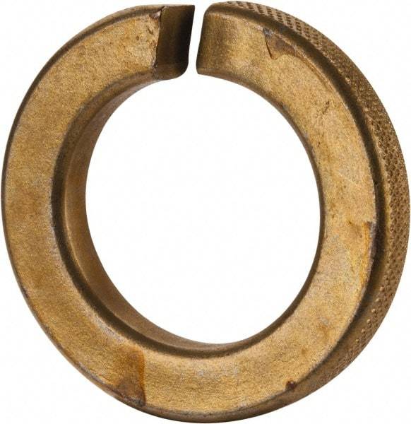 Value Collection - 1-1/4", 1.254" ID, 0.312" Thick Split Lock Washer - Grade 8 Spring Steel, Zinc Yellow Dichromate Finish, 1.254" Min ID, 1.28" Max ID, 2.036" Max OD - Exact Industrial Supply