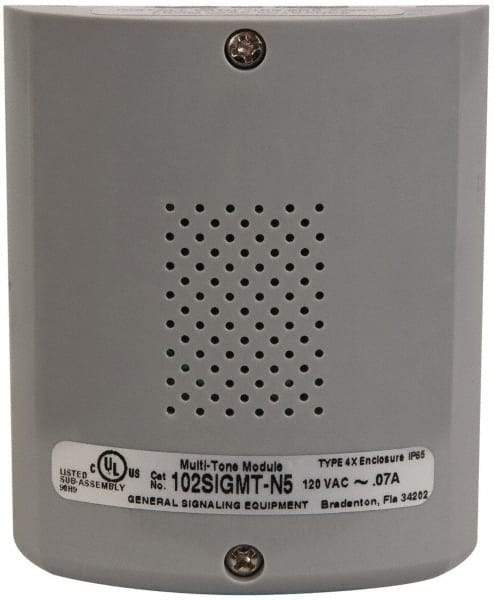 Edwards Signaling - 120 VAC, Base Mount Signal Combination Tone Card - 3R, 4X NEMA Rated, IP54 Ingress Rating, 0.05 Amp, 79 dB at 10 Ft. to 89 dB at 1m Adjustable Output, For Use with 102 Series Stacklights - Exact Industrial Supply