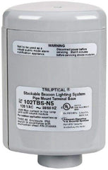 Edwards Signaling - Flashing and Steady, Stackable Tower Light Base Unit - 120 VAC, 0.60 Amp, IP54, IP65 Ingress Rating, 3R, 4X NEMA Rated, Pipe Mount - Exact Industrial Supply