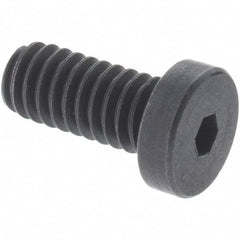 Unbrako - M5x0.80 Metric Coarse Hex Socket Drive, Low Socket Cap Screw - Grade 10.9 Alloy Steel, Black Oxide Finish, 12mm Length Under Head - Exact Industrial Supply