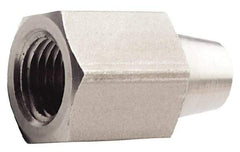Made in USA - 1/2" Grade 316L Stainless Steel Pipe Fitting - FNPTF x Butt Weld End Connections - Exact Industrial Supply