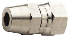 Made in USA - 9/16 x 3/8" Grade 316L Stainless Steel Pipe Swivel - Female JIC x Butt Weld End Connections - Exact Industrial Supply