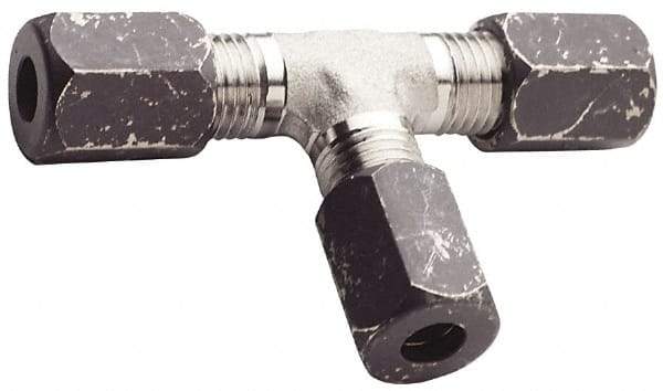 Made in USA - 2" OD, Grade 316Stainless Steel Union Tee - 2-1/2" Hex, Comp x Comp x Comp Ends - Exact Industrial Supply