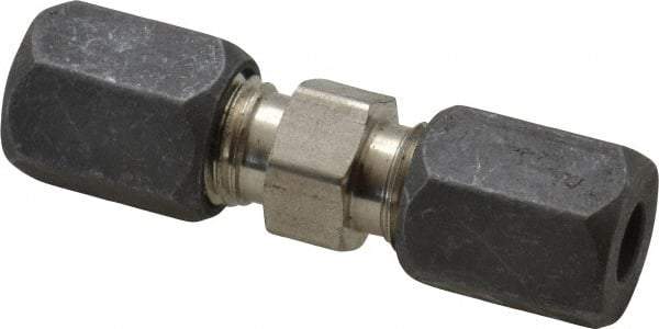 Made in USA - 1/4" OD, Grade 316Stainless Steel Union - -75 to 750°F, 1/2" Hex, Comp x Comp Ends - Exact Industrial Supply