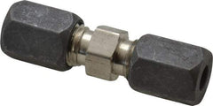 Made in USA - 1/4" OD, Grade 316Stainless Steel Union - -75 to 750°F, 1/2" Hex, Comp x Comp Ends - Exact Industrial Supply