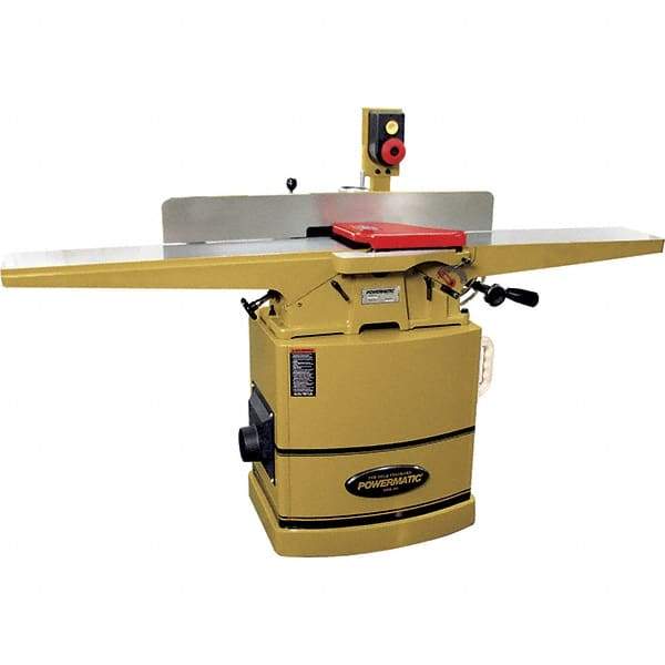 Jet - 7,000 RPM, 8" Cutting Width, 1/2" Cutting Depth, Jointer - 4-3/4" Fence Height, 38" Fence Length, 2 hp - Exact Industrial Supply