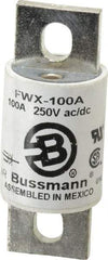 Cooper Bussmann - 250 VAC/VDC, 100 Amp, Fast-Acting Semiconductor/High Speed Fuse - Stud Mount Mount, 3-1/8" OAL, 200 (RMS), 50 at DC kA Rating, 1-7/32" Diam - Exact Industrial Supply