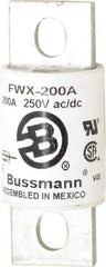 Cooper Bussmann - 250 VAC/VDC, 200 Amp, Fast-Acting Semiconductor/High Speed Fuse - Stud Mount Mount, 3-1/8" OAL, 200 (RMS), 50 at DC kA Rating, 1-7/32" Diam - Exact Industrial Supply