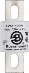 Cooper Bussmann - 250 VAC/VDC, 400 Amp, Fast-Acting Semiconductor/High Speed Fuse - Stud Mount Mount, 3-27/32" OAL, 200 (RMS), 50 at DC kA Rating, 1-1/2" Diam - Exact Industrial Supply