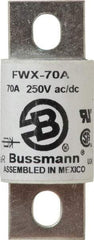 Cooper Bussmann - 250 VAC/VDC, 70 Amp, Fast-Acting Semiconductor/High Speed Fuse - Stud Mount Mount, 3.13" OAL, 200 (RMS), 50 at DC kA Rating, 1.22" Diam - Exact Industrial Supply