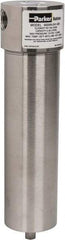 Parker - 1/2" Port, 10" High x 3" Wide, FRL Filter with Stainless Steel Bowl & Automatic Drain - 175 Max psi, 120°F Max - Exact Industrial Supply