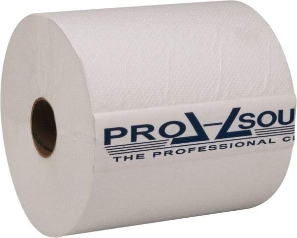 PRO-SOURCE - Hard Roll of 1 Ply White Paper Towels - 7-7/8" Wide, 800' Roll Length - Exact Industrial Supply