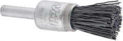 Weiler - 320 Grit, 1/2" Brush Diam, Crimped, End Brush - Extra Fine Grade, 1/4" Diam Shank, 10,000 Max RPM - Exact Industrial Supply