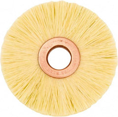 Weiler - 2-1/2" OD, 1/2" Arbor Hole, Natural Fiber Wheel Brush - 1/2" Face Width, 3/4" Trim Length, 20,000 RPM - Exact Industrial Supply
