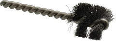 Weiler - 1" Diam Helical Steel Tube Brush - 0.008" Filament Diam, 1" Brush Length, 3-1/2" OAL, 1/4" Diam Stainless Steel Shank - Exact Industrial Supply