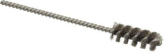 Weiler - 3/8" Diam Helical Stainless Steel Tube Brush - 0.004" Filament Diam, 1" Brush Length, 3-1/2" OAL, 1/8" Diam Stainless Steel Shank - Exact Industrial Supply