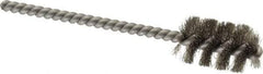 Weiler - 5/8" Diam Helical Stainless Steel Tube Brush - 0.005" Filament Diam, 1" Brush Length, 3-1/2" OAL, 3/16" Diam Stainless Steel Shank - Exact Industrial Supply