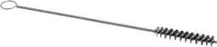 Weiler - 2" Long x 3/8" Diam Steel Hand Tube Brush - Single Spiral, 8" OAL, 0.006" Wire Diam, 1/8" Shank Diam - Exact Industrial Supply