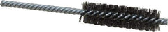 Weiler - 3/4" Diam Helical Steel Tube Brush - Double Spiral, 0.006" Filament Diam, 2-1/2" Brush Length, 5-1/2" OAL, 1/4" Diam Shank - Exact Industrial Supply