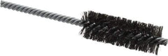 Weiler - 7/8" Diam Helical Steel Tube Brush - Double Spiral, 0.006" Filament Diam, 2-1/2" Brush Length, 5-1/2" OAL, 1/4" Diam Shank - Exact Industrial Supply