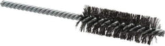 Weiler - 7/8" Diam Helical Steel Tube Brush - Double Spiral, 0.0104" Filament Diam, 2-1/2" Brush Length, 5-1/2" OAL, 1/4" Diam Shank - Exact Industrial Supply