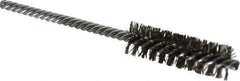 Weiler - 5/8" Diam Helical Stainless Steel Tube Brush - Double Spiral, 0.008" Filament Diam, 2" Brush Length, 5" OAL, 7/32" Diam Shank - Exact Industrial Supply