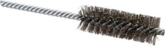 Weiler - 7/8" Diam Helical Stainless Steel Tube Brush - Double Spiral, 0.006" Filament Diam, 2-1/2" Brush Length, 5-1/2" OAL, 1/4" Diam Shank - Exact Industrial Supply