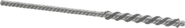 Weiler - 1/4" Diam Helical Nylon Tube Brush - Single Spiral, 0.022" Filament Diam, 2" Brush Length, 5" OAL, 5/32" Diam Shank - Exact Industrial Supply