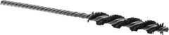 Weiler - 3/8" Diam Helical Nylon Tube Brush - Single Spiral, 0.022" Filament Diam, 2" Brush Length, 5" OAL, 5/32" Diam Shank - Exact Industrial Supply