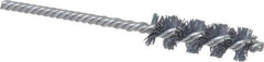 Weiler - 5/8" Diam Helical Nylon Tube Brush - Single Spiral, 0.022" Filament Diam, 2" Brush Length, 5" OAL, 7/32" Diam Shank - Exact Industrial Supply