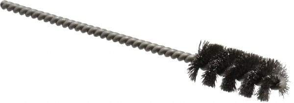 Weiler - 7/16" Diam Helical Steel Tube Brush - 0.005" Filament Diam, 1" Brush Length, 3-1/2" OAL, 1/8" Diam Stainless Steel Shank - Exact Industrial Supply