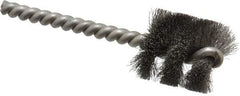 Weiler - 1" Diam Helical Steel Tube Brush - 0.005" Filament Diam, 1" Brush Length, 3-1/2" OAL, 1/4" Diam Stainless Steel Shank - Exact Industrial Supply