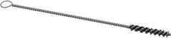 Weiler - 1-1/2" Long x 1/4" Diam Steel Hand Tube Brush - Single Spiral, 7" OAL, 0.006" Wire Diam, 3/32" Shank Diam - Exact Industrial Supply