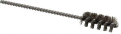 Weiler - 7/16" Diam Helical Stainless Steel Tube Brush - 0.005" Filament Diam, 1" Brush Length, 3-1/2" OAL, 1/8" Diam Stainless Steel Shank - Exact Industrial Supply