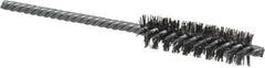 Weiler - 5/8" Diam Helical Steel Tube Brush - Double Spiral, 0.0104" Filament Diam, 2" Brush Length, 5-1/2" OAL, 7/32" Diam Shank - Exact Industrial Supply