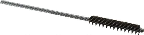 Weiler - 3/8" Diam Helical Steel Tube Brush - Double Spiral, 0.006" Filament Diam, 2" Brush Length, 4" OAL, 1/8" Diam Shank - Exact Industrial Supply