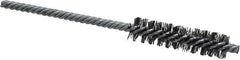 Weiler - 1/2" Diam Helical Steel Tube Brush - Double Spiral, 0.0104" Filament Diam, 2" Brush Length, 5" OAL, 5/32" Diam Shank - Exact Industrial Supply