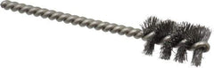Weiler - 5/8" Diam Helical Steel Tube Brush - 0.008" Filament Diam, 1" Brush Length, 3-1/2" OAL, 3/16" Diam Stainless Steel Shank - Exact Industrial Supply