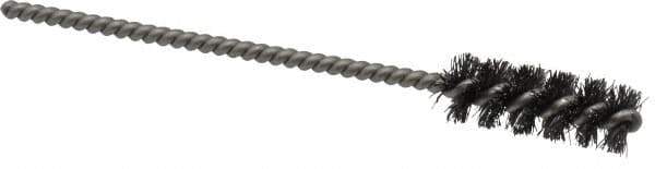 Weiler - 3/8" Diam Helical Steel Tube Brush - 0.006" Filament Diam, 1" Brush Length, 3-1/2" OAL, 1/8" Diam Stainless Steel Shank - Exact Industrial Supply