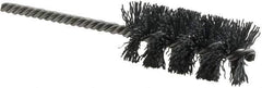 Weiler - 1-1/4" Diam Helical Nylon Tube Brush - Single Spiral, 0.022" Filament Diam, 2-1/2" Brush Length, 5-1/2" OAL, 1/4" Diam Shank - Exact Industrial Supply