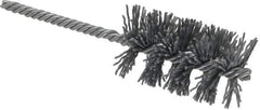 Weiler - 1-1/2" Diam Helical Nylon Tube Brush - Single Spiral, 0.035" Filament Diam, 2-1/2" Brush Length, 5-1/2" OAL, 1/4" Diam Shank - Exact Industrial Supply