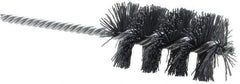 Weiler - 1-1/2" Diam Helical Nylon Tube Brush - Single Spiral, 0.022" Filament Diam, 2-1/2" Brush Length, 5-1/2" OAL, 1/4" Diam Shank - Exact Industrial Supply