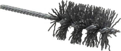 Weiler - 1-3/4" Diam Helical Nylon Tube Brush - Single Spiral, 0.04" Filament Diam, 2-1/2" Brush Length, 5-1/2" OAL, 1/4" Diam Shank - Exact Industrial Supply